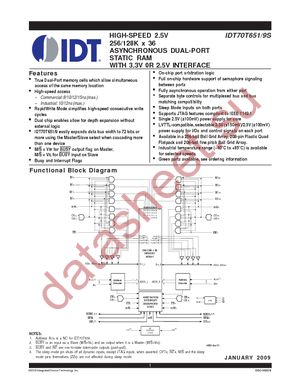 IDT70T651S10BFI datasheet  